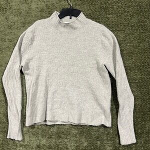Bonobos Sweater Mens XL Gray Wool Blend Mock Neck Ribbed Knit Pullover